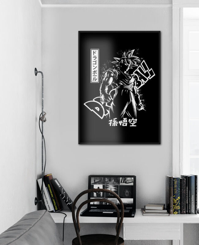 Displate Son Goku édition Limitée – Effet 3D Et Phosphorescent (brille Dans Le Noir)