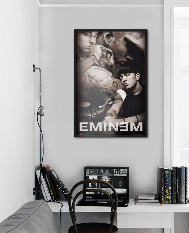 Eminem Poster A3 sans cadre avec citation inspirante du rappeur américain
