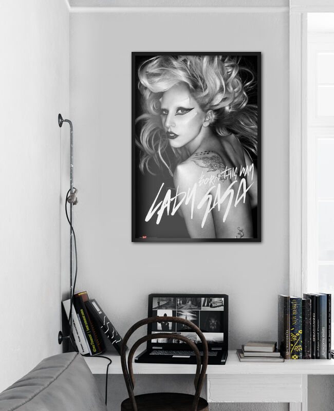 camiseta unissex de algodão born this way lady gaga cinza