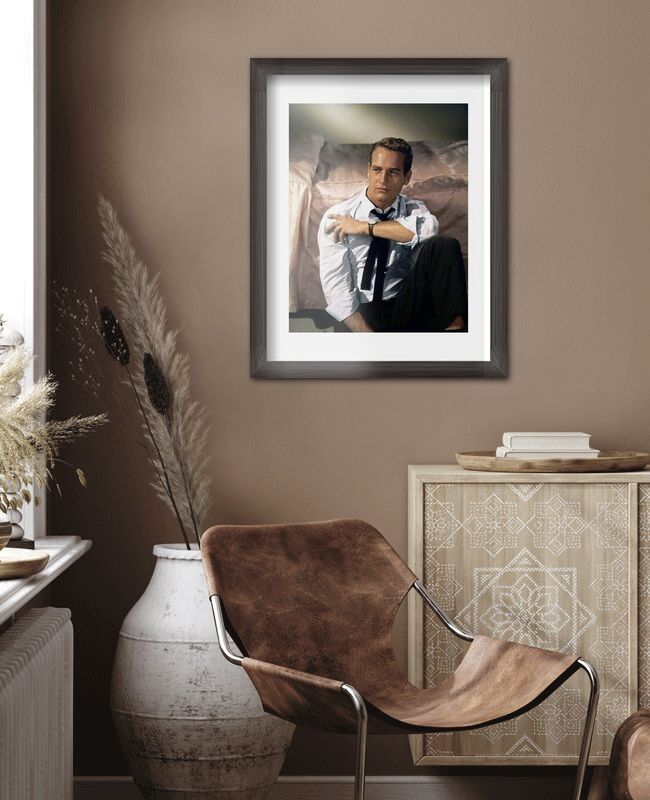 Poster Portrait De L'Acteur Paul Newman - Format 54 X 60 Cm, Neuf, Idéal Décoration Cinéma