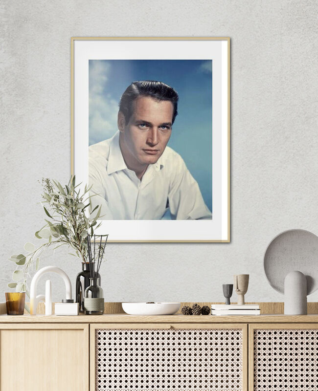 Poster Portrait De L'Acteur Paul Newman – 54 X 60 Cm – Neuf – Décoration Cinéma