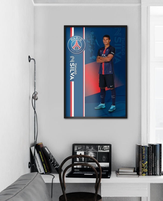 Poster, Affiche Paris Saint-Germain FC - Thiago Silva en