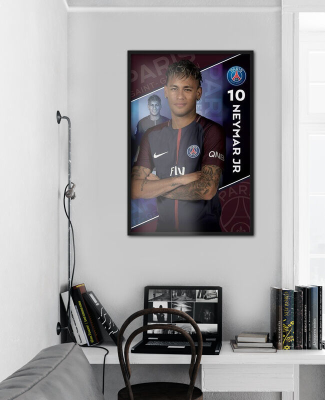 GeDiz Poster Superstar Athlete Neymar Jr Football Sports (26) - Poster sur toile - Décoration murale pour salon, chambre à coucher - Style sans cadre - 40 x 60 cm