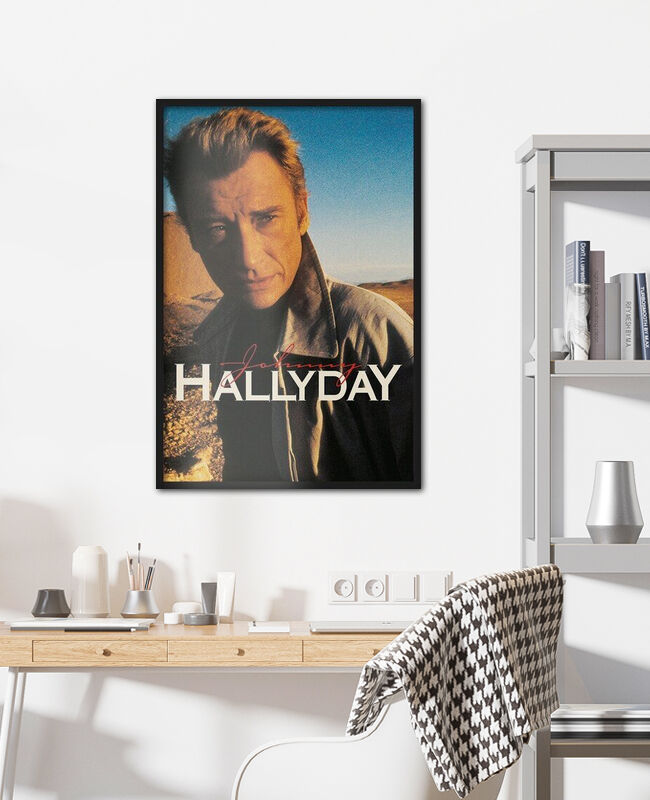 Poster Johnny Hallyday 31x25 Cm - Petit Format Vintage, Occasion En Bon état