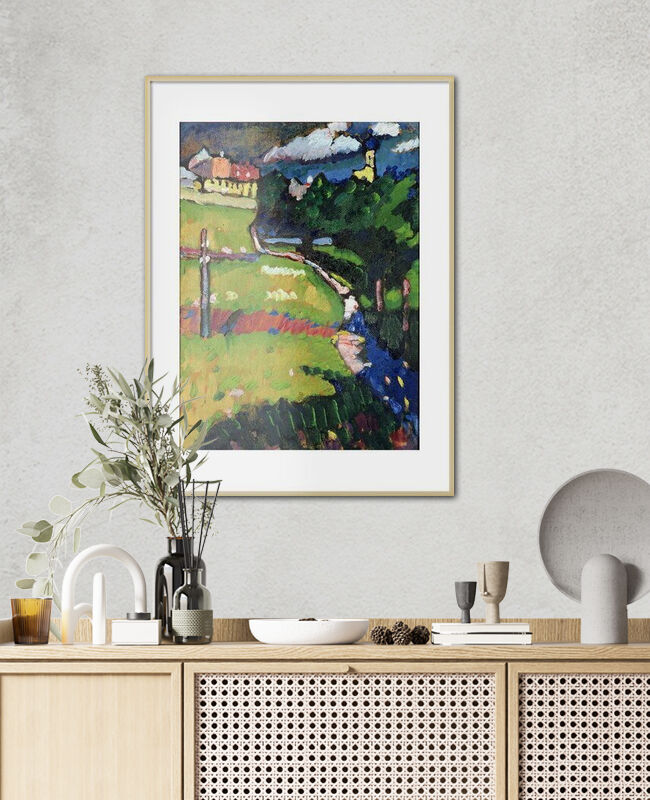 Poster, Affiche The Church in Murnau (1908-09), Wassily Kandinsky