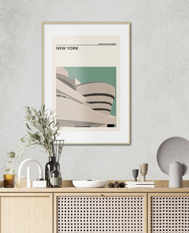 Art New Yorker Poster Sur Toile Sans Cadre 30x45 Cm - Décoration Murale Haute Qualité