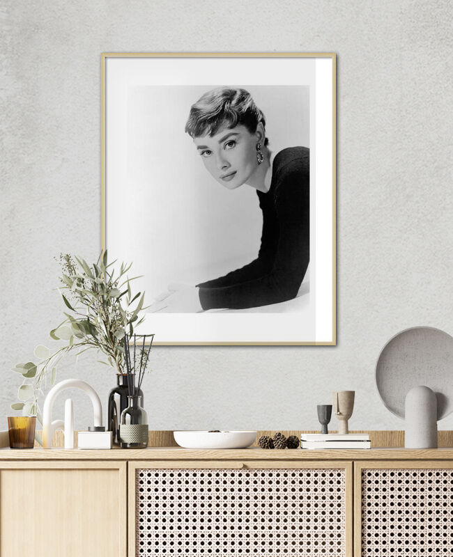 KUSTOM ART Poster Audrey Hepburn Rétro Hollywood – Impression Artistique 40x30 Cm Sans Cadre – Décoration Vintage Élégante