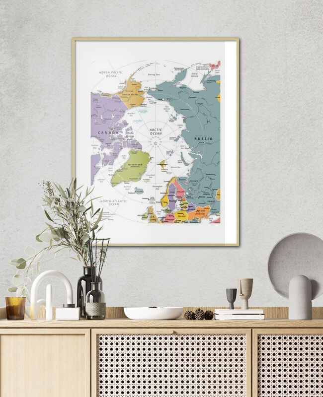 Buy Gifts Delight Laminated 33x24 Poster: Political Map - 100 Eurpoe Map Europe Extreme Temperature Hazard Map Maps Knowledge Base Signs And Info