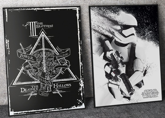 poster deco tableau decoration mural Affiche de film nordique noir et blanc,  imprimés d'art de