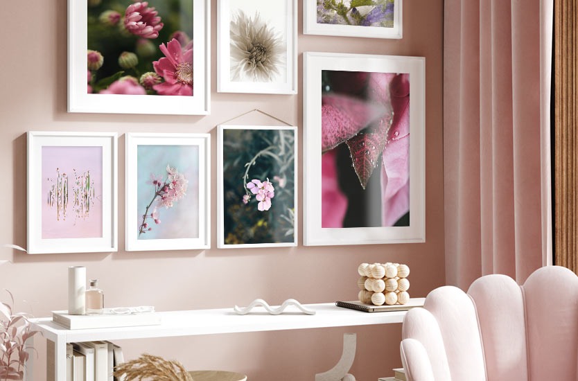 Obraz na plátně Beautiful detail of pink flowers