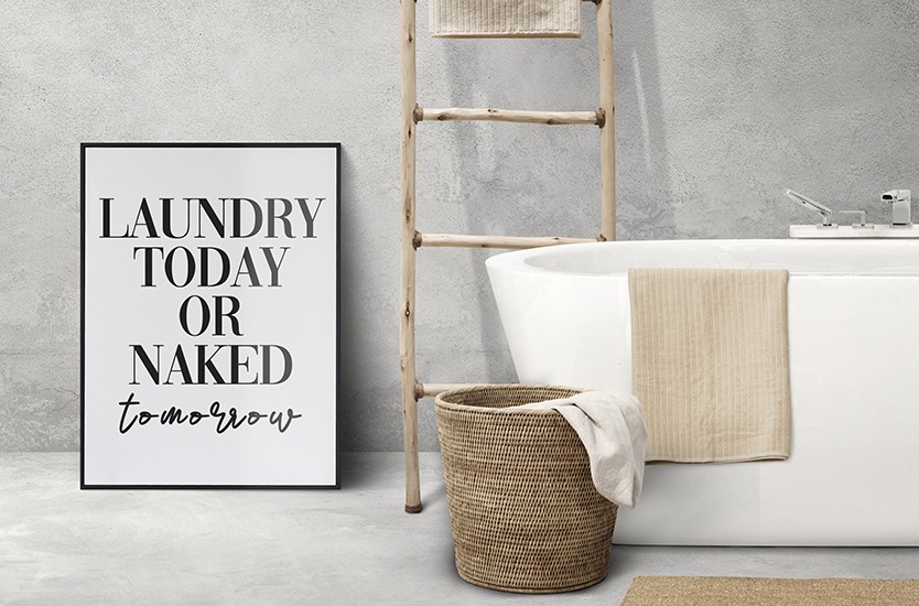 Ilustracija Laundry today or naked tomorrow