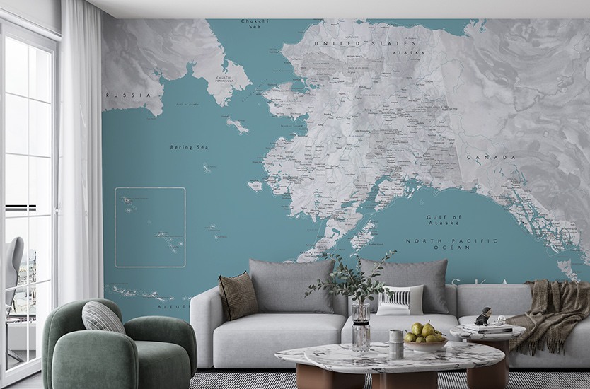 Mapa Detailed map of Europe in earth tones