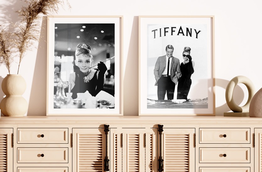 Umělecká fotografie George Peppard And Audrey Hepburn, Breakfast At Tiffany'S 1961 Directed By Blake Edwards