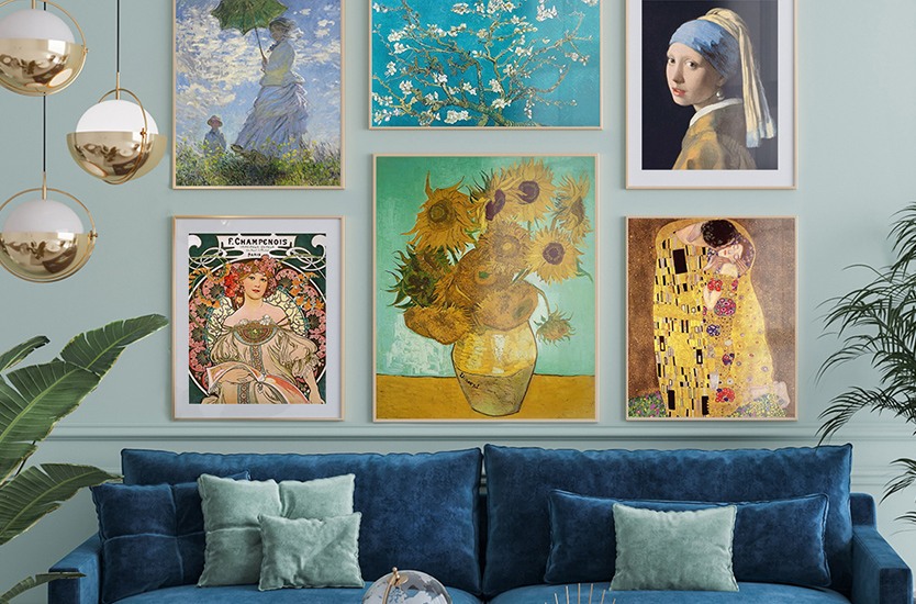 Nenúfares pósters para la Pared de Claude Monet Cuadros decoración para Cualquier habitación 13 x 18 cm Impresionismo Láminas Decorativas 