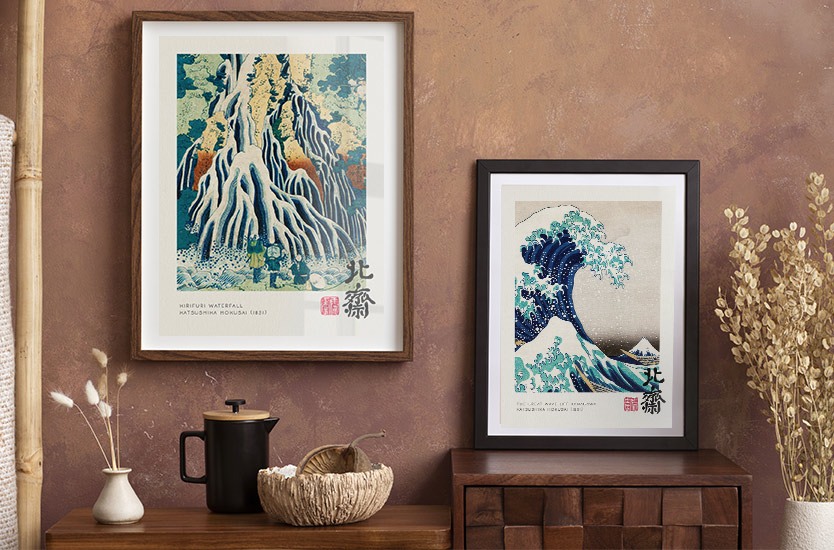Εκτύπωση έργου τέχνης Sesshu Ajigawaguchi Tenposan - Katsushika Hokusai